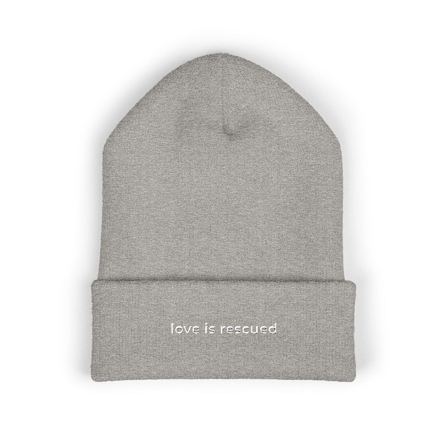 Love Is Rescued Embroidered Beanie