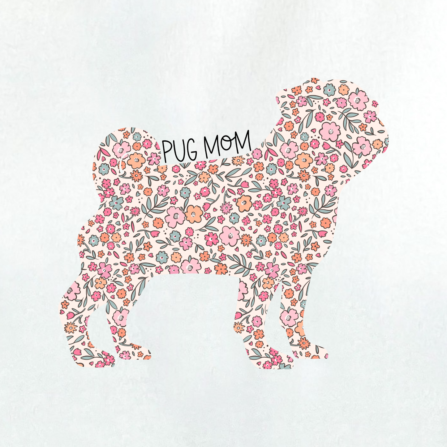 Floral Pug Mom Crewneck