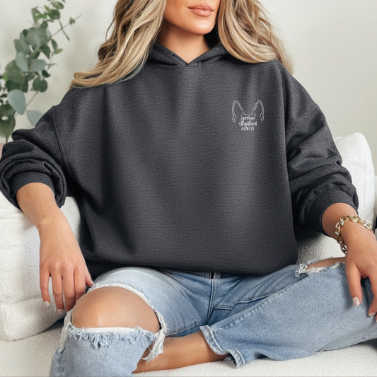 Cozy German Shepherd Auntie Embroidered Hoodie