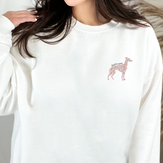 Floral Whippet Mom Crewneck