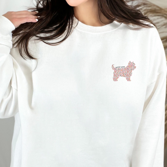 Floral Westie Mom Crewneck