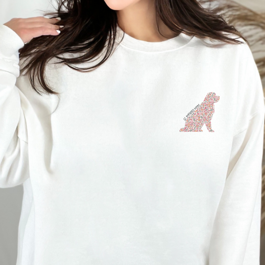 Floral Saint Bernard Mom Crewneck